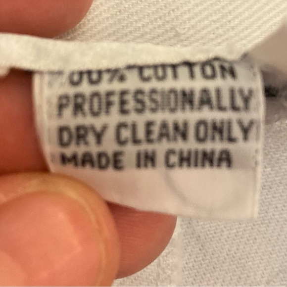 Vintage PRIVATA Beaded Insects Bugs Butterflies White Denim Jeans Size 8 - Picture 16 of 16